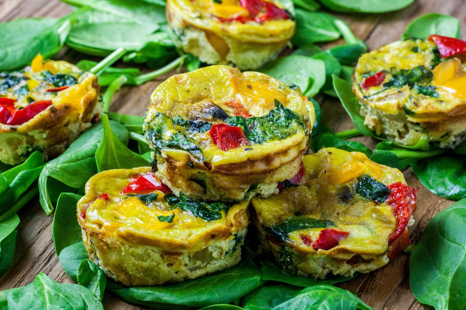 Muffin-Tin Omelets with Feta & Peppers